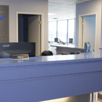 Reception desk at Dr. Paul Kyle, DDS office